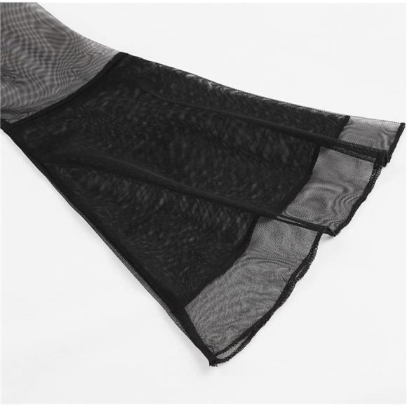 Women's Vintage Polka Dot 1950s Audrey Retro Rockabilly Dress Swing Dress, Black - Picture 5 of 7